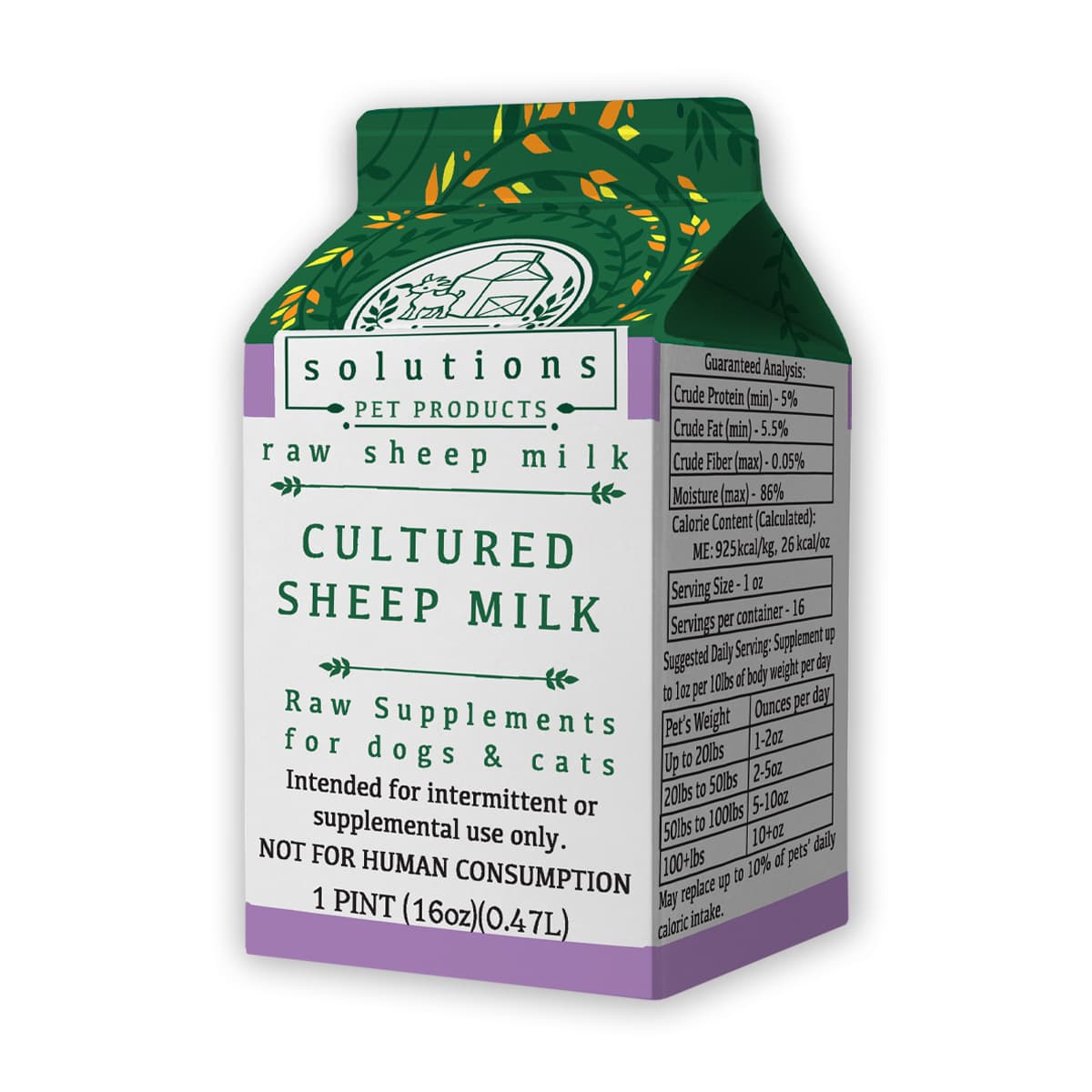 Solutions Pet Products - Cultured Sheep Milk