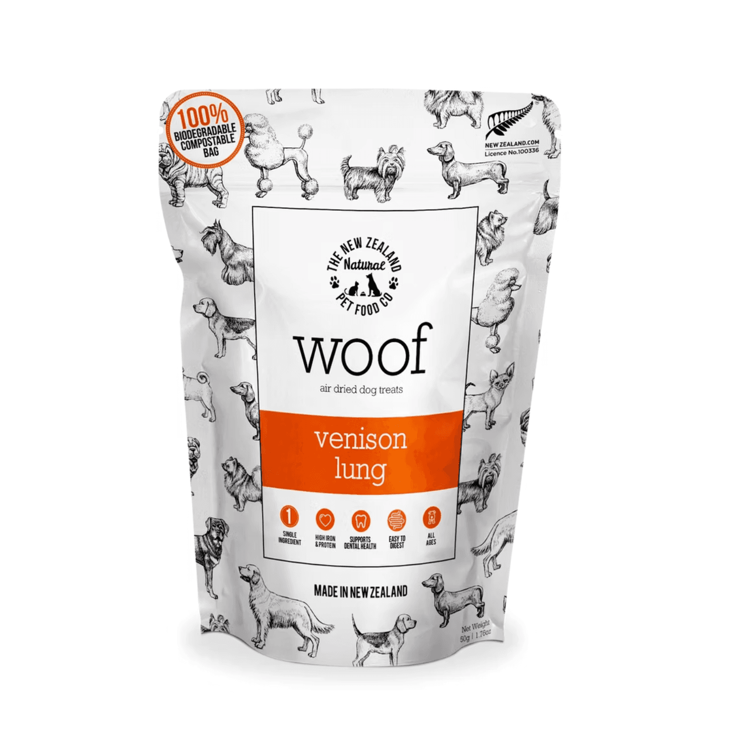NZ Natural - Woof Air Dried Venison Lung