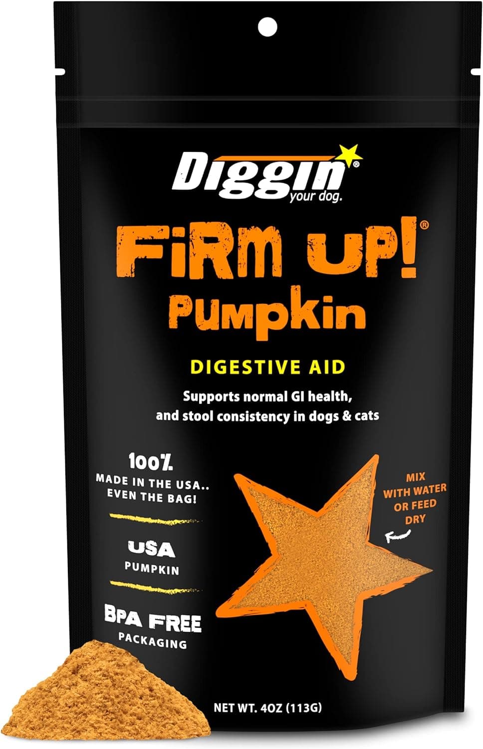 Diggin Your Dog - Firm Up Pumpkin Digestive Aid Powder
