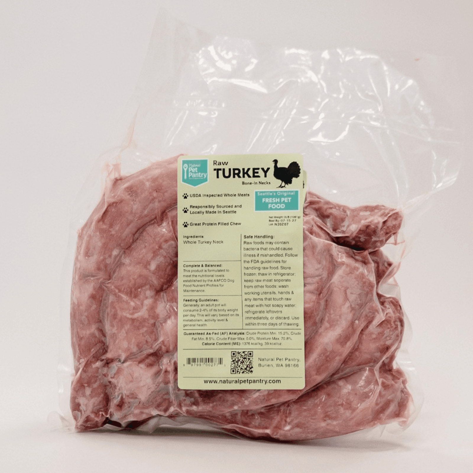 Meaty Raw Turkey Necks