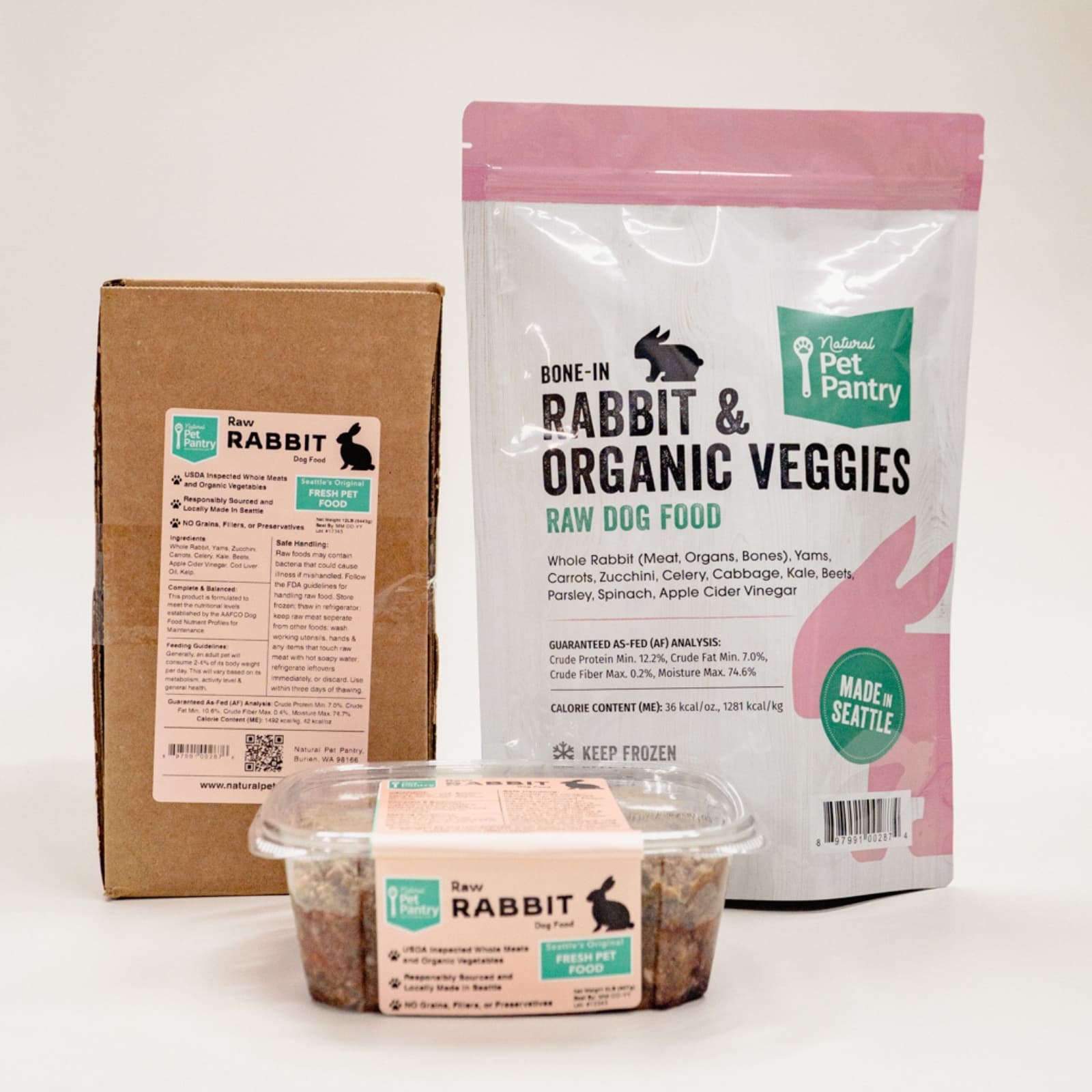 Rabbit w/ Bone Raw Dog Food