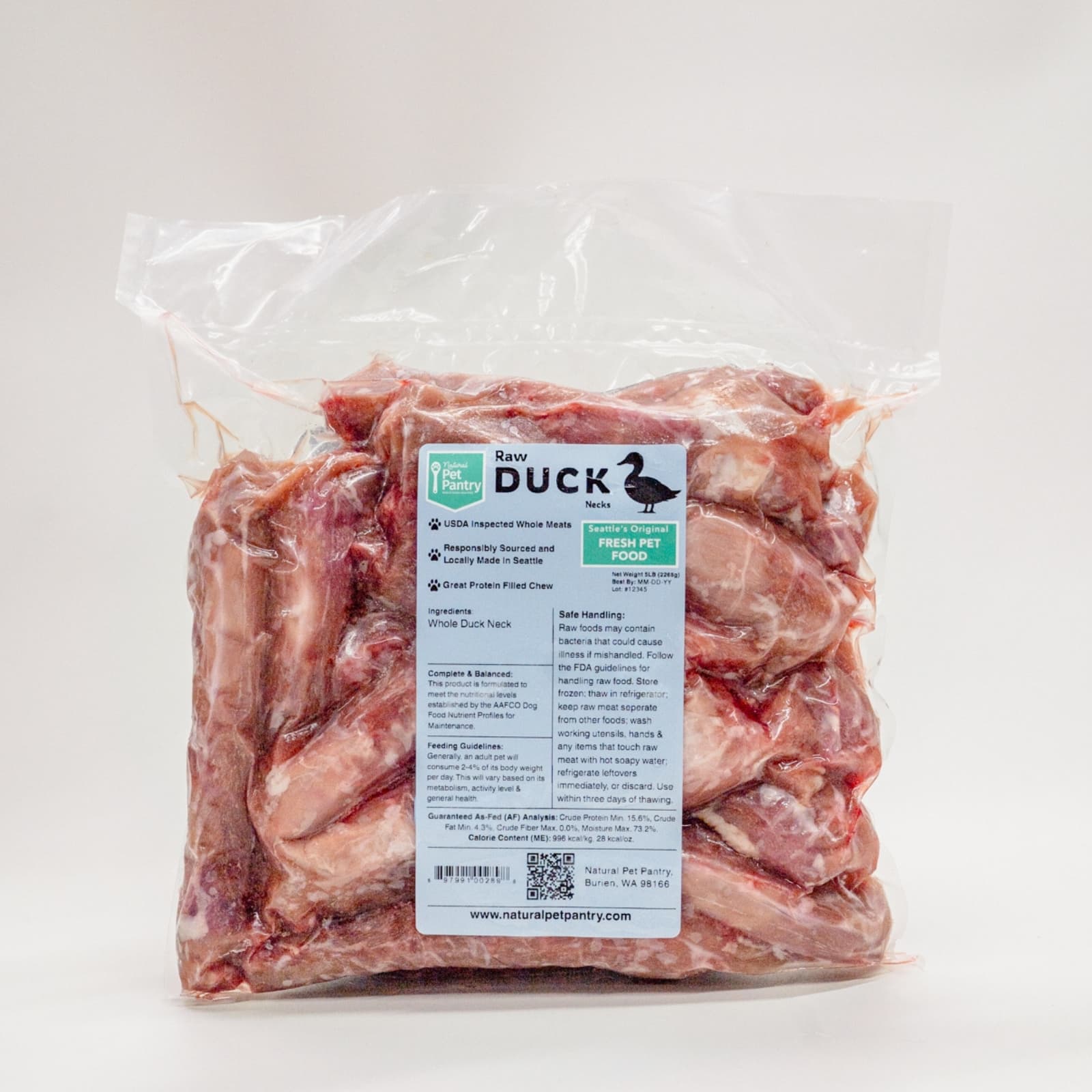 Meaty Raw Duck Necks for Dogs & Cats