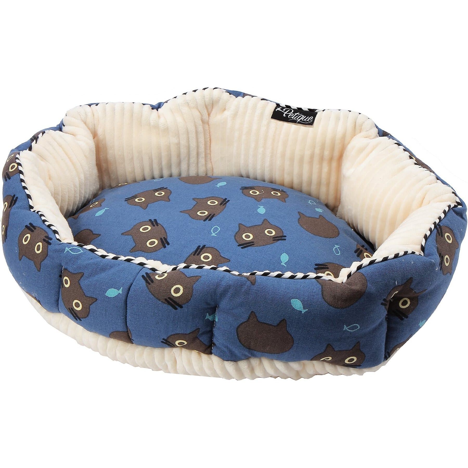 Petique - Blue Cat Round Bed