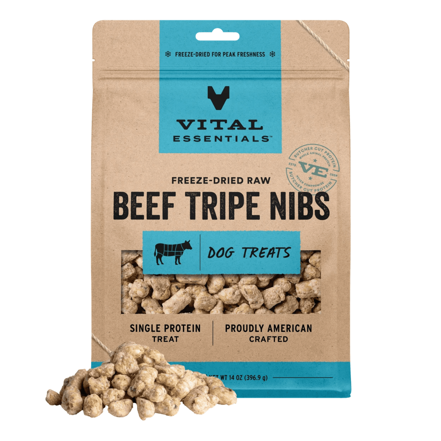 Vital Essentials - Freeze Dried Beef Tripe Crunchy Nib Treats For Dogs