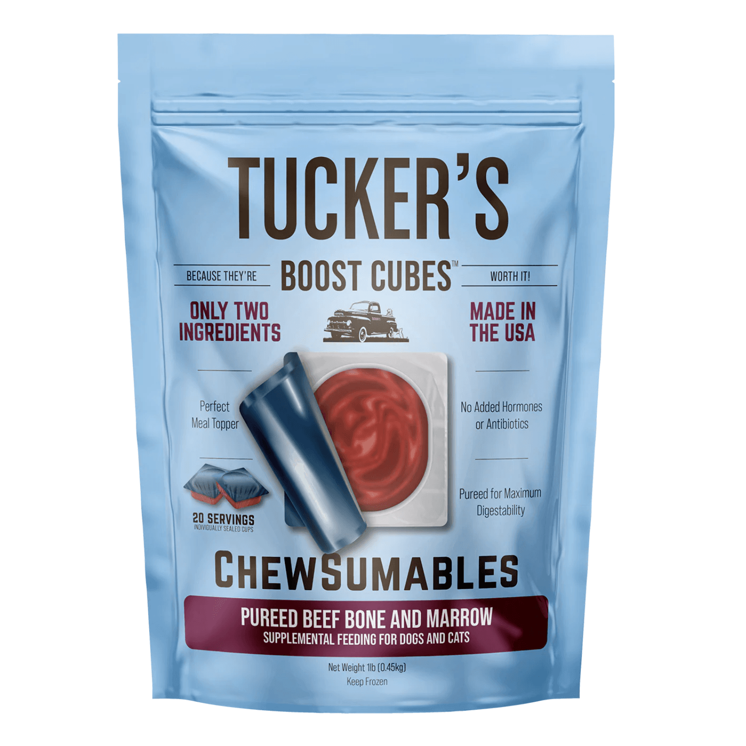 Tuckers - Boost Cubes ChewSumables Pureed Beef Bone & Marrow