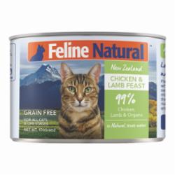 feline natural canned chicken & lamb feast