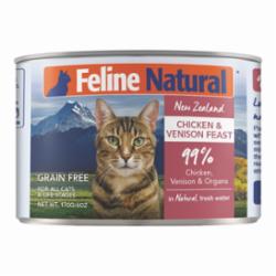 feline natural canned chicken & venison feast