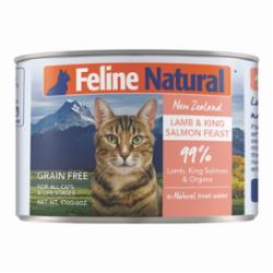 feline natural canned lamb & salmon