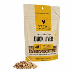 vital essentials freeze dried duck liver cat treats 0.9 oz