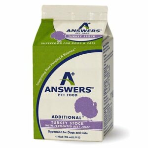 answers pet food turkey stock with fermented beet juice