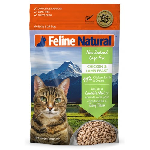 feline natural freeze dried chicken and lamb feast for cats