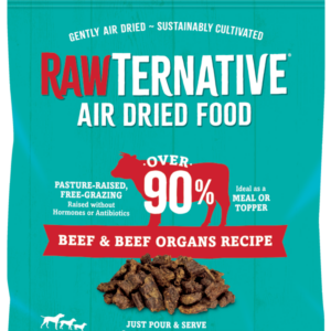 rawternative aird dried raw dog food beef & beef organs