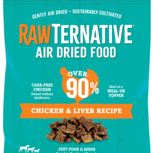 rawternative air dried chicken and liver dog food