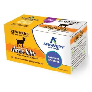 answers pet food goat cheese treats with turmeric 8 oz